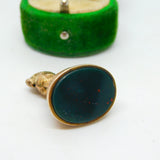 Victorian 9ct Gold & Bloodstone Set Lion Fob Seal Pendant Antique c1890
