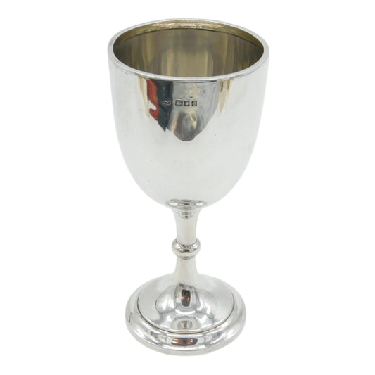 Victorian Lagre Sterling Silver Wine Chalice Goblet Antique 1862 London