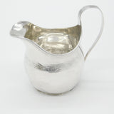 Edwardian Sterling Silver Floral Edge Cream Jug Antique 1909 London