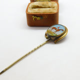 Australian Victorian Gilt Metal & Enamel 'Archer' 1st Melbourne Cup Winner Pin 1861