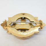 Victorian Scottish 9ct Gold, Bloodstone, Carnelian Agate Kilt Brooch Antique c1860