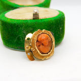 George III 18ct Gold Carved Coral Cameo Jewellery Clasp Antique c1790
