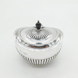 Victorian Sterling Silver Fluted Tea Caddy Antique 1898 London