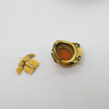 George III 18ct Gold Carved Coral Cameo Jewellery Clasp Antique c1790