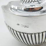 Victorian Sterling Silver Fluted Tea Caddy Antique 1898 London