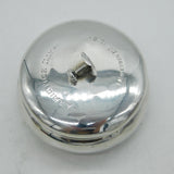 Edwardian Sterling Silver Collar Stud Box WW1 Inscription Antique 1909 Birmingham