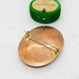 George III 9ct Rose Gold, Enamel, Mourning Brooch 'Jane Neitherton' Antique 1797