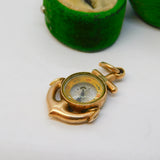 Victorian 9ct Gold Anchor of Hope Compass Set Sweetheart Pendant Antique c1890