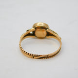Georgian 14ct Rose Gold & Faceted Citrine Set Dress Ring Antique c1800s