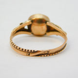 Georgian 14ct Rose Gold & Faceted Citrine Set Dress Ring Antique c1800s