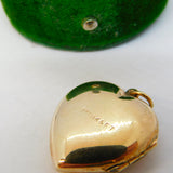9ct Gold & Mother of Pearl 'W' Initial Sweetheart Locket Pendant Antique c1920
