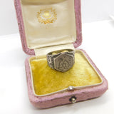WWII Sterling Silver 'Tunis' Signet Ring Prisoner of War Antique c1945