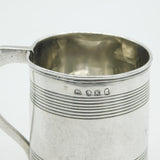 George III Sterling Silver Mourning Inscription Tankard Antique 1805 London
