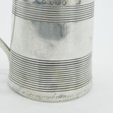George III Sterling Silver Mourning Inscription Tankard Antique 1805 London