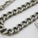 Victorian Sterling Silver Graduating Albert Watch Chain Antique 1898 Birmingham