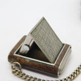 Silver Plated Propelling Pocket Watch on Albert Watch Chain Antique c1920