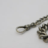 Victorian Sterling Silver Graduating Albert Watch Chain Antique 1898 Birmingham