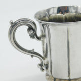 Victorian Sterling Silver Fluted Christening Mug 'Horace' Antique 1868 London