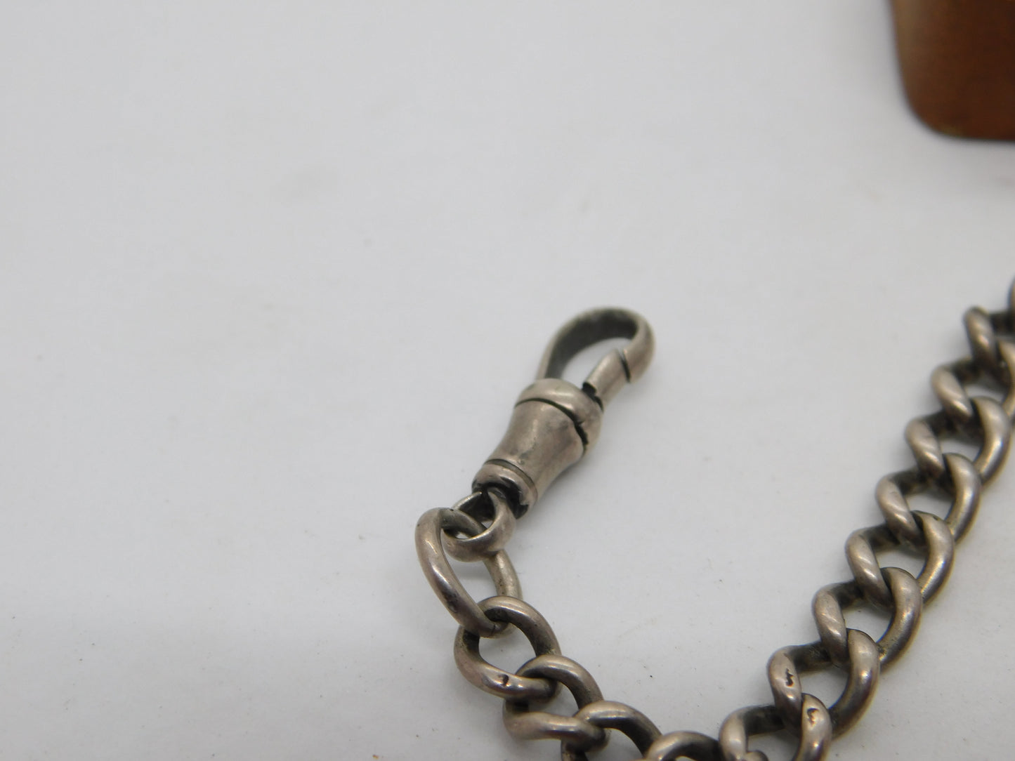 Sterling Silver Graduating Albert Watch Chain Antique 1920 Birmingham Art Deco