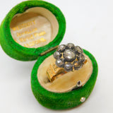 George III 18ct Gold Rose Cut Diamond Floral Cluster Ring Antique c1790