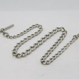 Edwardian Sterling Silver Graduating Albert Watch Chain Antique 1903 Birmingham