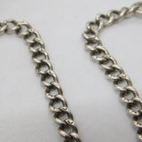 Edwardian Sterling Silver Double Albert Watch Chain Antique 1909 Chester