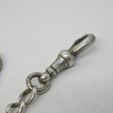 Edwardian Sterling Silver Graduating Albert Watch Chain Antique 1903 Birmingham