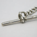 Edwardian Sterling Silver Graduating Albert Watch Chain Antique 1903 Birmingham
