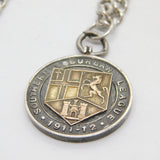 Edwardian Sterling Silver Double Albert Watch Chain Antique 1909 Chester