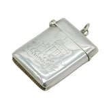 Victorian Sterling Silver Windsor Castle Souvenir Vesta Case Antique Birmingham