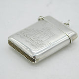 Victorian Sterling Silver Windsor Castle Souvenir Vesta Case Antique Birmingham