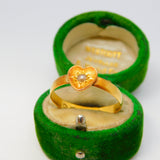 Victorian 22ct Yellow Gold Seed Pearl Set Sweetheart Ring Antique 1887 London