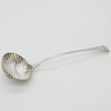 Early Georgian Sterling Silver Large Scallop Bowl Ladle Antique 1774 London