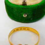 Victorian 22ct Yellow Gold Seed Pearl Set Sweetheart Ring Antique 1887 London