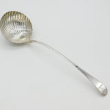 Early Georgian Sterling Silver Large Scallop Bowl Ladle Antique 1774 London