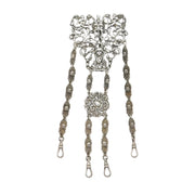 20th Century Sterling Silver Cherub & Green Man Chatelaine Vintage London