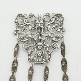20th Century Sterling Silver Cherub & Green Man Chatelaine Vintage London