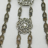 20th Century Sterling Silver Cherub & Green Man Chatelaine Vintage London