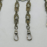 20th Century Sterling Silver Cherub & Green Man Chatelaine Vintage London