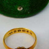 Victorian 22ct Yellow Gold & Seed Pearl Floral Dress Ring Antique 1881 Birmingham