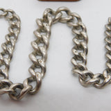 Victorian Sterling Silver Graduating Albert Watch Chain Antique 1900 Birmingham