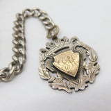 Victorian Sterling Silver Graduating Albert Watch Chain Antique 1900 Birmingham