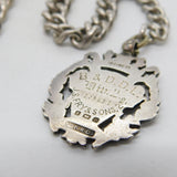 Victorian Sterling Silver Graduating Albert Watch Chain Antique 1900 Birmingham