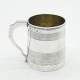 George III Sterling Silver Mourning Inscription Tankard Antique 1805 London