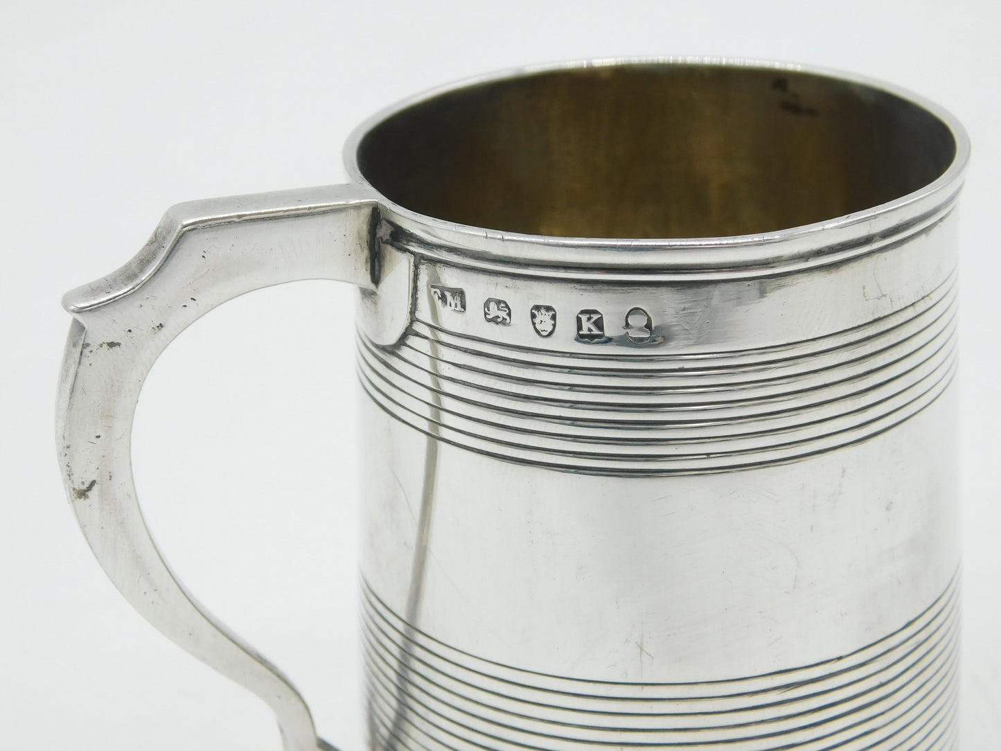 George III Sterling Silver Mourning Inscription Tankard Antique 1805 London