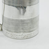 George III Sterling Silver Mourning Inscription Tankard Antique 1805 London