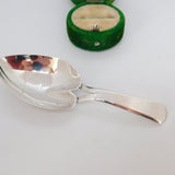 George III Sterling Silver Leaf Shaped Tea Caddy Spoon Antique 1803 London