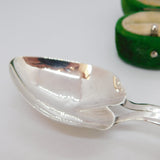 George III Sterling Silver Leaf Shaped Tea Caddy Spoon Antique 1803 London