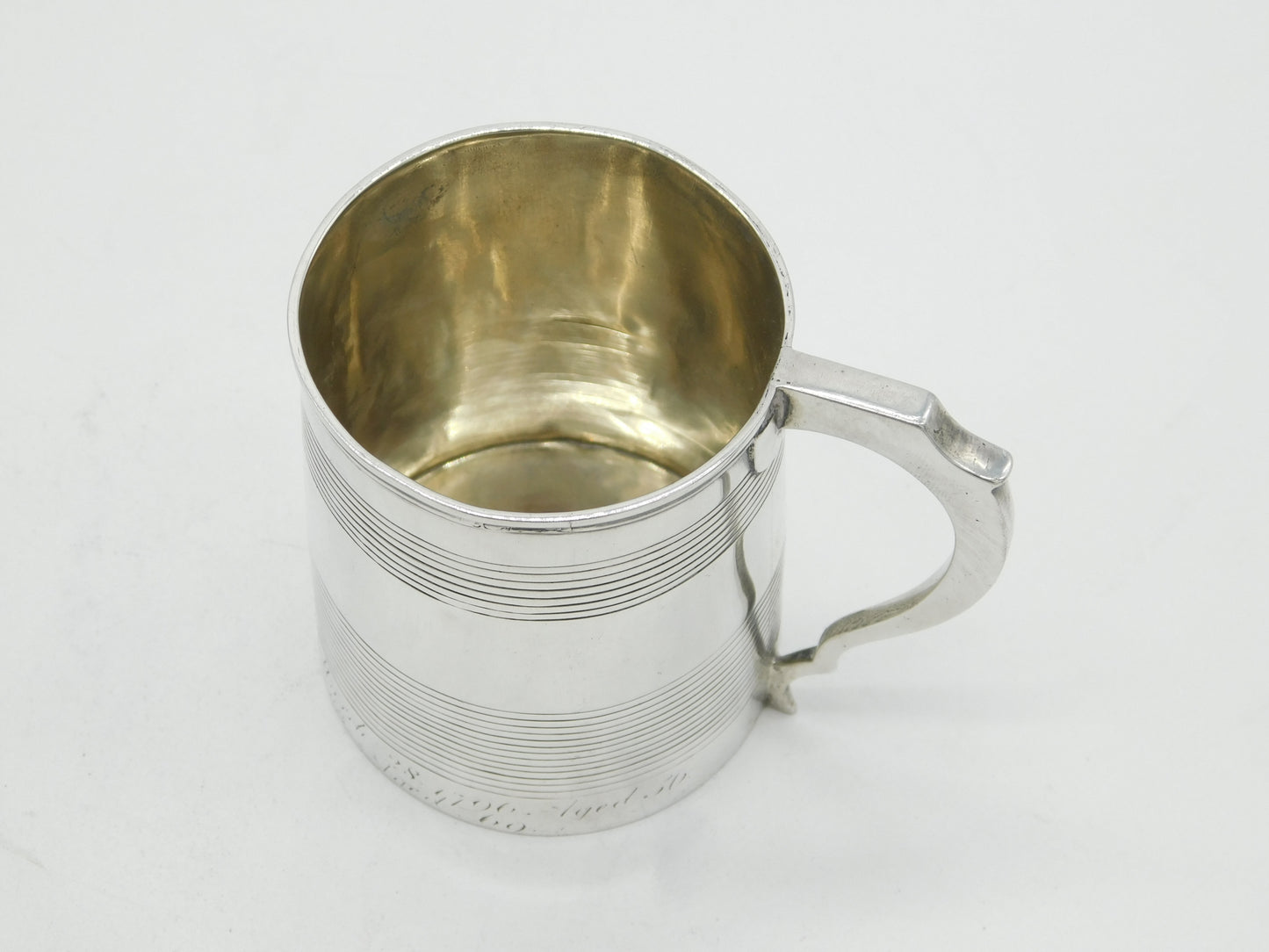 George III Sterling Silver Mourning Inscription Tankard Antique 1805 London