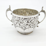 Victorian Sterling Silver Art Nouveau Repousse Porringer Cup Antique 1888